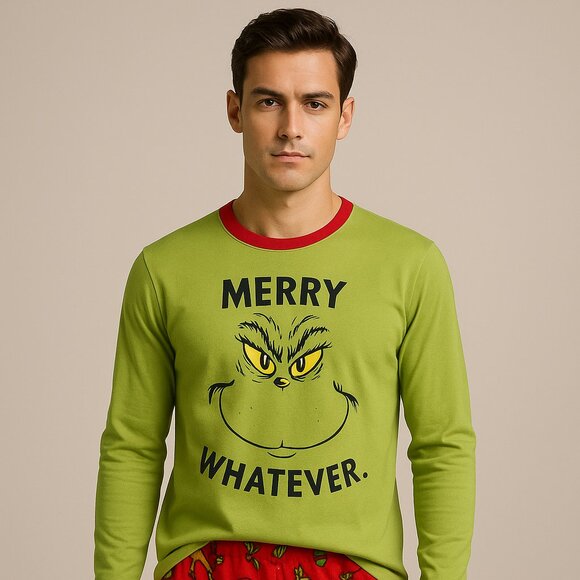 The Grinch Other - The Grinch "Merry Whatever" Christmas Pajama Set – Size Xl